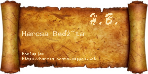 Harcsa Beáta névjegykártya
